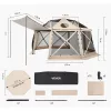 Pop-up kemping pavilon sátor 4,57x4,57 m 13 oldalú gömb alakú party sátor 12-15 fő részére
