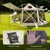 Pop-up kemping pavilon sátor 4,57x4,57 m 13 oldalú gömb alakú party sátor 12-15 fő részére
