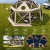 Pop-up kemping pavilon sátor 4,57x4,57 m 13 oldalú gömb alakú party sátor 12-15 fő részére