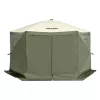 Pop-up kemping pavilon sátor 3,66x3,66 m 6 oldalú szúnyoghálós party sátor 8 fő részére, army zöld
