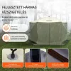 Pop-up kemping pavilon sátor 3,66x3,66 m 6 oldalú szúnyoghálós party sátor 8 fő részére, army zöld
