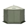 Pop-up kemping pavilon sátor 3,05x3,05 m 6 oldalú szúnyoghálós party sátor 6 fő részére, army zöld