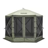 Pop-up kemping pavilon sátor 3,05x3,05 m 6 oldalú szúnyoghálós party sátor 6 fő részére, army zöld
