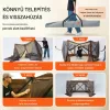 Pop-up kemping pavilon sátor 3,81x3,81 m 6 oldalú szúnyoghálós party sátor 8 fő részére, barna