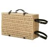 Fonott piknikkosár hűtőrekesszel 4 személyes komplett piknikkészlet, natúr fa megjelenéssel