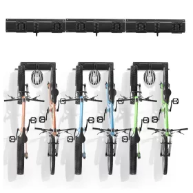   Falra szerelhető kerékpártartó 6 kerékpárhoz, 3 sisakhoz állítható acél fali biciklitartó 136 kg teherbírással