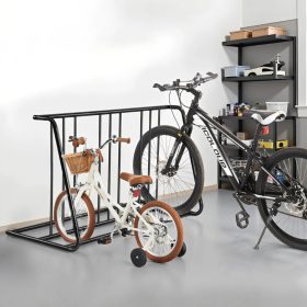   Szabadon álló kerékpártároló 6 kerékpárhoz karbonacél padlón álló biciklitartó garázsba, kertbe, teraszra