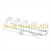 Bicycle rack bicycle storage 130x33x27 cm metal for 5 bicycles silver