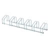 Bicycle rack bicycle storage 160x33x27 cm metal for 6 bicycles silver