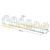 Bicycle rack bicycle storage 160x33x27 cm metal for 6 bicycles silver