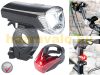 Bicycle lighting front rear bicycle light set with battery USB cable battery charging