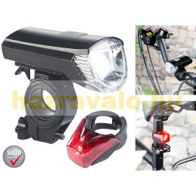   Kerékpár világítás első hátsó bicikli lámpa készlet akkumulátoros USB kábellel akku töltés