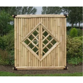   Bambusz kerítés, belátásgátló, design térelválasztó 180x180 cm 