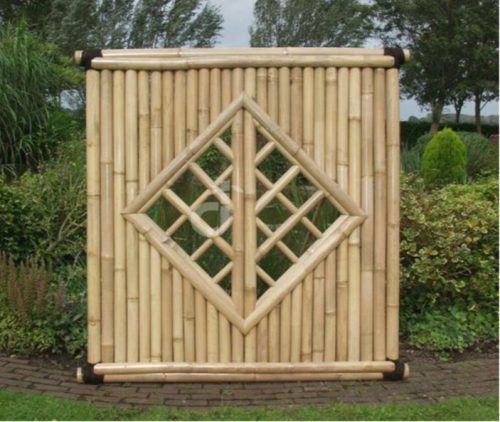 Bamboo fence, privacy barrier, design room divider 180x180 cm 