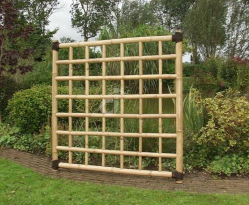 Bamboo fence, lattice design room divider 180x180 cm natural