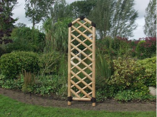 Bamboo fence lattice design room divider 60x180 cm natural