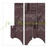 Garden decor fence 22x26 cm plastic stone-effect fence panel brown flower bed border cut-off bed border