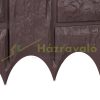 Garden decor fence 22x26 cm plastic stone-effect fence panel brown flower bed border cut-off bed border
