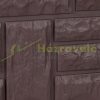 Garden decor fence 22x26 cm plastic stone-effect fence panel brown flower bed border cut-off bed border