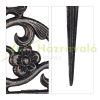 Garden decor fence 37x36x2 cm cast iron decorative fence panel brown flower bed edging cut-off bed edging