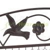 Garden decor fence 41x48 cm metal fence panel brown flower bed border cut-off bed border