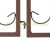 Metal garden decor fence 46x57 cm brown fence panel decorative flower bed border cut-off bed border