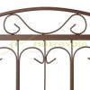 Metal garden decor fence 46x57 cm brown fence panel decorative flower bed border cut-off bed border