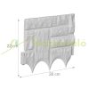 Garden decor fence 22x26 cm plastic stone-effect fence panel white flower bed border cut-off bed border