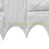 Garden decor fence 22x26 cm plastic stone-effect fence panel white flower bed border cut-off bed border