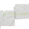 Garden decor fence 23x25 cm plastic stone-effect fence panel white flower bed border cut-off bed border