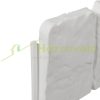 Garden decor fence 23x25 cm plastic stone-effect fence panel white flower bed border cut-off bed border