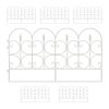 Garden decor fence 39x66x0.7 cm plastic decorative fence panel white flower bed border cut-off bed border