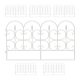 Garden decor fence 39x66x0.7 cm plastic decorative fence panel white flower bed border cut-off bed border