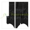 Garden decor fence 22x26 cm plastic stone-effect fence panel black flower bed border cut-off bed border