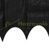 Garden decor fence 22x26 cm plastic stone-effect fence panel black flower bed border cut-off bed border