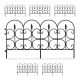 Garden decor fence 39x66x0.7 cm plastic decorative fence panel black flower bed border cut-off bed border