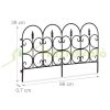 Garden decor fence 39x66x0.7 cm plastic decorative fence panel black flower bed border cut-off bed border