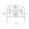 Garden decor fence 46x46.5 cm galvanized steel antique-effect fence panel black flower bed border cut-off bed border