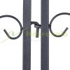 Metal garden decor fence 47x56.5x1.5 cm decorative fence panel black flower bed border cut-off bed border