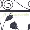 Garden decor fence 47x56.5x1.5 cm metal decorative fence panel black flower bed border cut-off bed border
