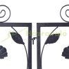 Garden decor fence 47x56.5x1.5 cm metal decorative fence panel black flower bed border cut-off bed border
