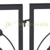 Garden decor fence 60x60 cm metal fence panel black decorative flower bed edging cut-off bed edging