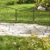 Garden decor fence 60x60 cm metal fence panel black decorative flower bed edging cut-off bed edging