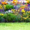 Garden decor fence 60x60 cm metal fence panel black decorative flower bed edging cut-off bed edging