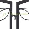Garden decor fence 60x60 cm metal fence panel black decorative flower bed edging cut-off bed edging