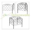 Garden decor fence 61x61 cm galvanized steel decorative fence panel black flower bed border cut-off bed border