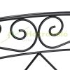 Garden decor fence 61x61 cm galvanized steel decorative fence panel black flower bed border cut-off bed border