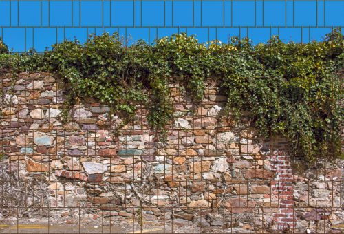 A fence that can be attached to a board fence and a stone wall picture 250x180 cm made of 19 cm tape, plastic anti-view windbreak