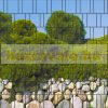 Picture of a bushy wall that can be attached to a board fence, 250x180 cm, made of 19 cm tape, plastic anti-view windbreak