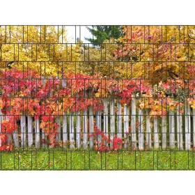   Táblás kerítésbe fűzhető őszi kép 250x180 cm 19 cm-es szalagból műanyag belátásgátló szélfogó